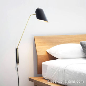 Lampada da parete per camera da letto minimalista creativa per interni